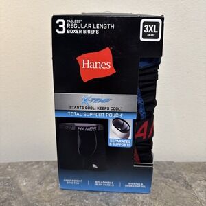 Hanes X-Temp Sz 3XL Total Support Pouch Boxer Briefs   Tagless  Underwear NEW